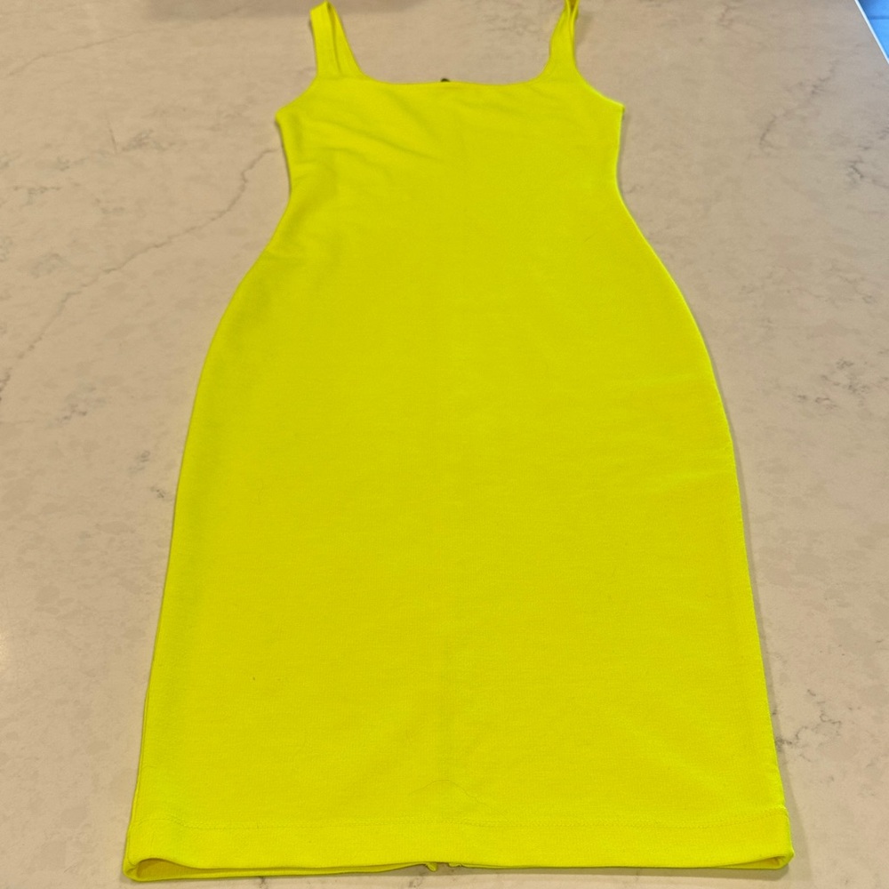 Zara Neon Yellow Mini Dress